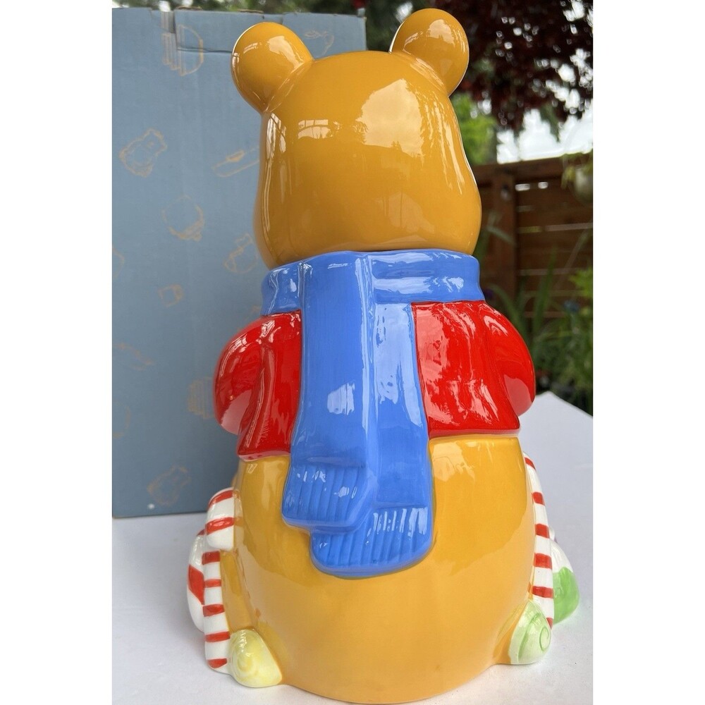 Disney Winnie The Pooh Candyland Christmas Cookie Jar Original Box 12” 1997 - Picture 4 of 13